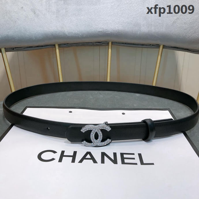 CHANEL香奈兒 18新款 20MM精品 進口光滑優雅小腰帶 CC水鑽扣  xfp1009