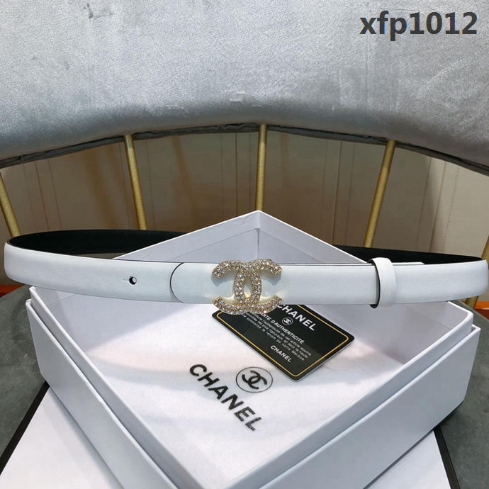 CHANEL香奈兒 18新款 20MM精品 進口光滑優雅小腰帶 CC水鑽扣  xfp1012
