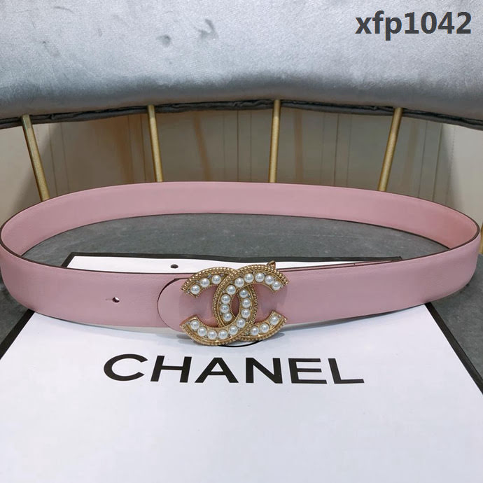 CHANEL香奈兒 18新款 CC珍珠水鑽扣 精品光滑優雅皮帶 上身效果巨好 奢華經典 小紅書火爆款   xfp1042