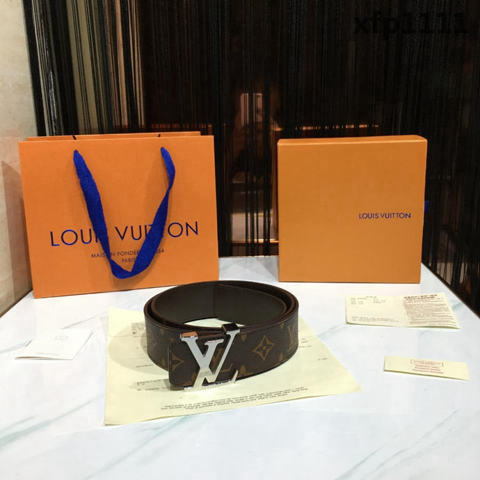 路易威登LV LV INITIALES MONOGRAM 雙面腰帶 2009秋冬 男士時裝秀皮件系列 男士皮帶  xfp1111