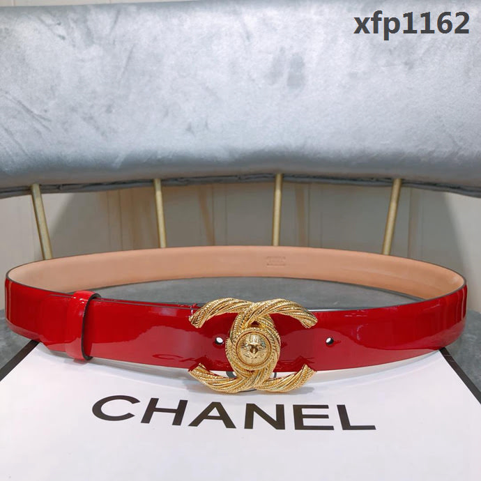 CHANEL香奈兒 18新款 30mm精品 進口皮漆皮面料 樹膏底妖帶 網紅同款腰帶 紅色腰帶  xfp1162