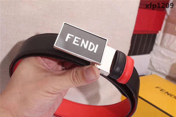FENDI芬迪 原單正品 小怪獸皮帶 小怪獸琺瑯滴膠旋轉扣 男士皮帶  xfp1209