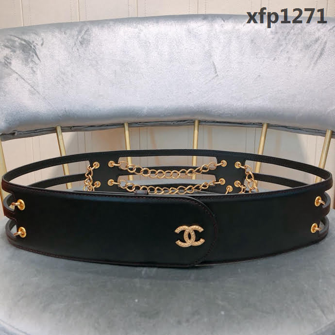 CHANEL香奈兒 19新款 60MM精品腰封 zp開模 雙面頭層牛皮腰帶 純銅打造特色腰鏈  xfp1271