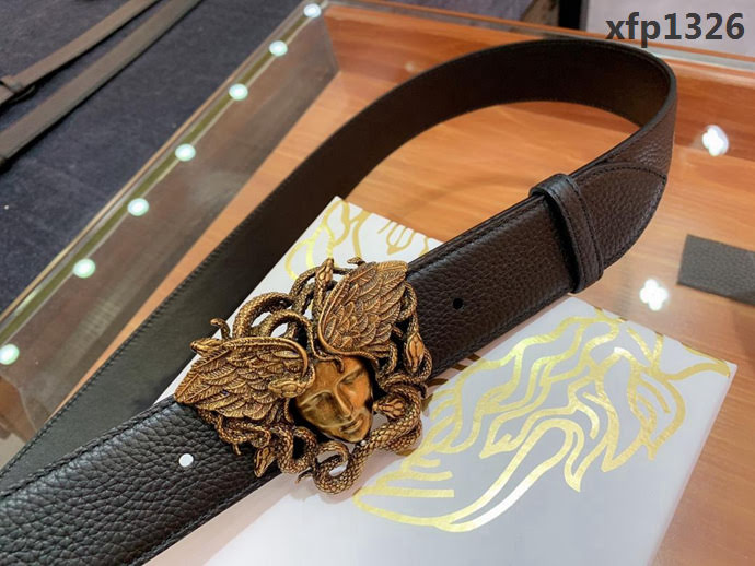 VERSACE範思哲 外貿原單貨 原廠荔枝紋牛皮 全粒面小牛皮底 男士皮帶 高端人士首選  xfp1326