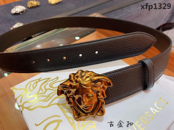 VERSACE範思哲 外貿原單貨 原廠荔枝紋牛皮 全粒面小牛皮底 男士皮帶 高端人士首選  xfp1329