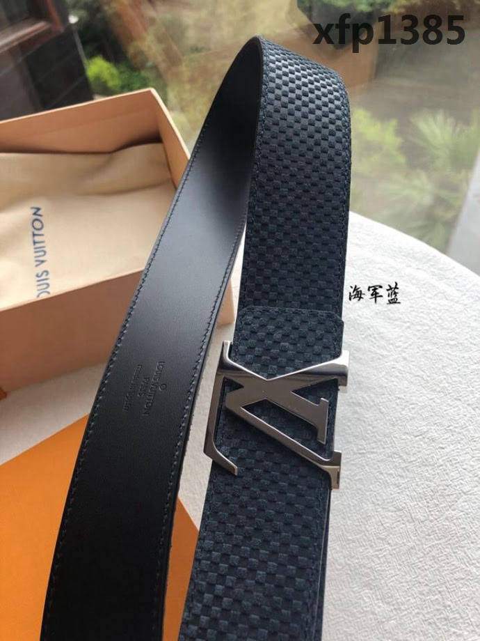 路易威登LV 原單品質 入春經典單品 Made in Spain絨面腰帶 M6875 專櫃最新版型金屬扣 男士皮帶  xfp1385
