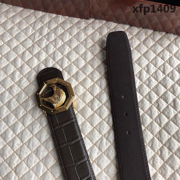 STEFANO RICCI 專櫃款版型 精鋼八角鷹頭扣 頭層牛皮精仿鱷魚皮 男士皮帶  xfp1409