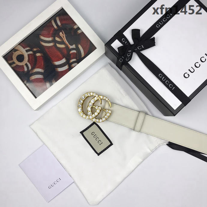 GUCCI古馳 官網新款 原單品質 雙面進口頭層對版定制皮料 復古金GG鑽石扣 男士皮帶  xfp1452