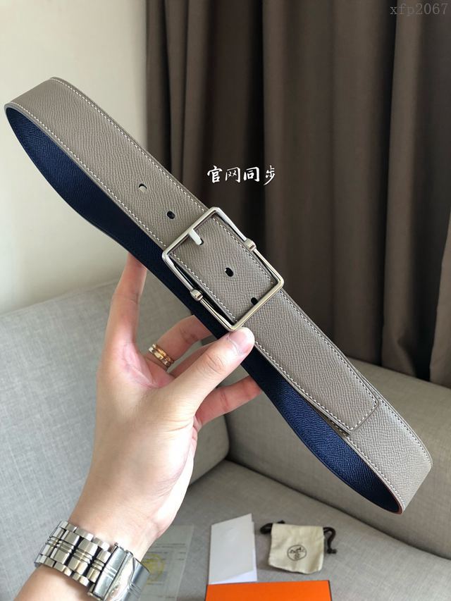 Hermes皮帶 官網同步 2019秋冬季最新款 愛馬仕togo小牛皮雙面皮腰帶  xfp2067