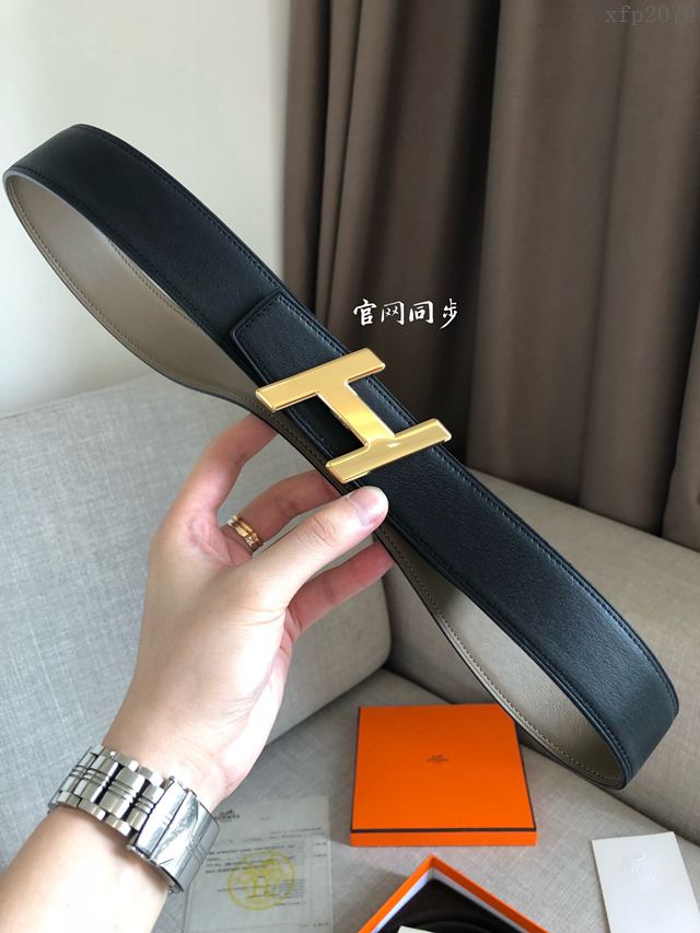 Hermes皮帶 官網同步 38MM 進口原版皮 愛馬仕雙面腰帶  xfp2070