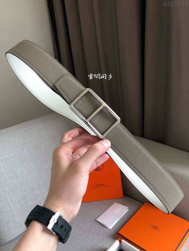 Hermes皮帶 官網同步 38MM 進口原版皮 愛馬仕男士腰帶  xfp2090