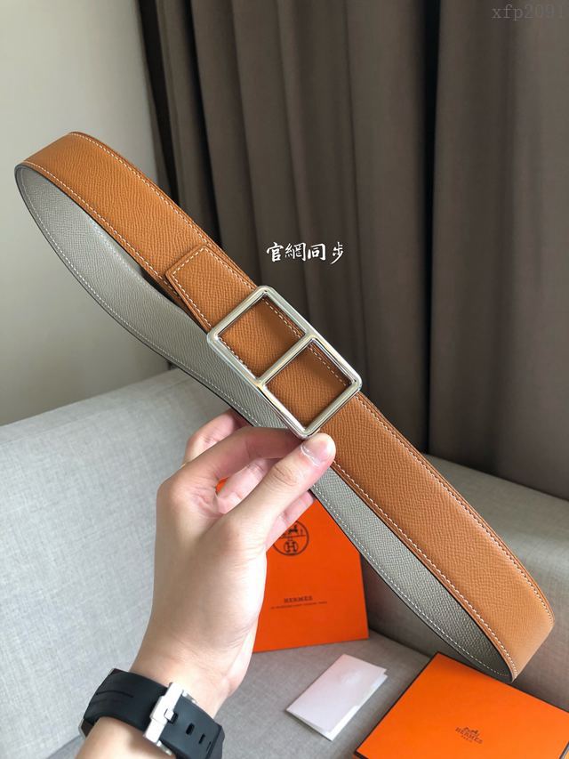 Hermes皮帶 官網同步 38MM 進口原版皮 愛馬仕男士腰帶  xfp2091