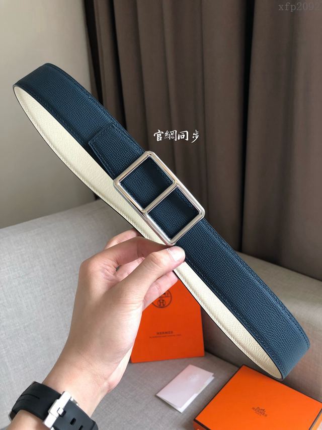 Hermes皮帶 官網同步 38MM 進口原版皮 愛馬仕男士腰帶  xfp2092