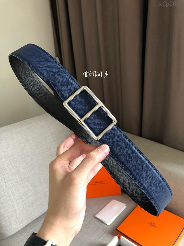 Hermes皮帶 官網同步 38MM 進口原版皮 愛馬仕男士腰帶  xfp2093