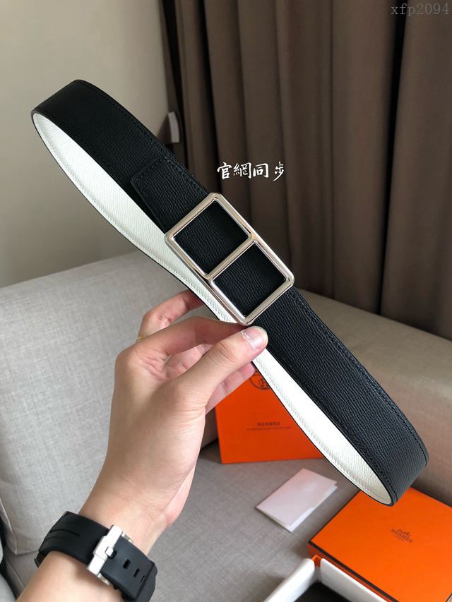 Hermes皮帶 官網同步 38MM 進口原版皮 愛馬仕男士腰帶  xfp2094