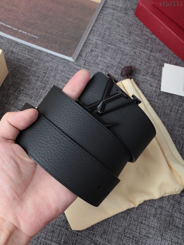 LV皮帶 經典LV腰帶系列 路易威登壓紋牛皮男士腰帶  xfp2111