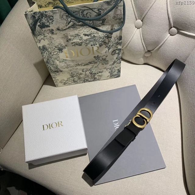 Dior皮帶 迪奧皮帶系列 Christian Dior黑色小牛皮皮帶  xfp2139