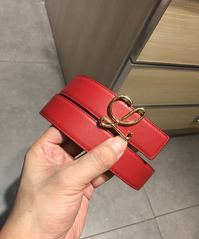LOEWE皮帶 原單進口雙面頭層牛皮 羅意威女士皮帶  xfp2154