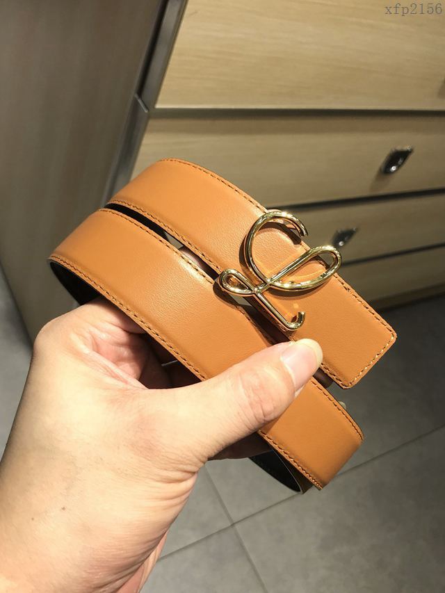LOEWE皮帶 原單進口雙面頭層牛皮 羅意威女士皮帶  xfp2156