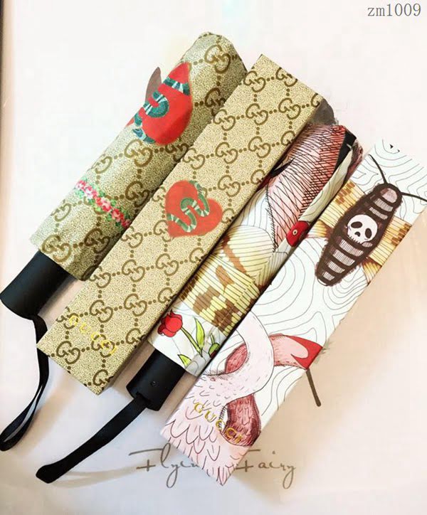 GUCCI古馳傘 GUCCI古馳傘 2018年度 最新火爆單品 極品G家自動傘 小蛇圖案 隔熱 防曬晴雨傘  zm1009