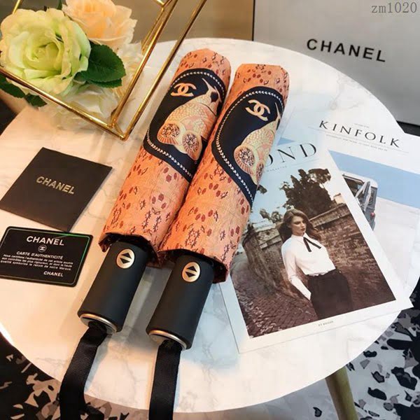 CHANEL香奈兒傘 維納斯的愛鳥 貓頭鷹圖案 全自動折疊晴雨傘   zm1020