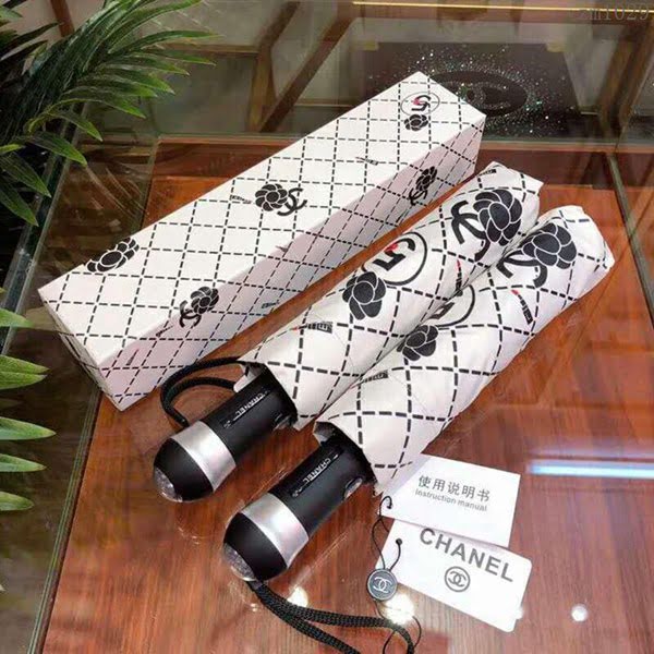 CHANEL香奈兒傘 2019香奈兒亞太專櫃最新款 山茶花 全自動UV晴雨傘 防曬隔熱 防紫外線  zm1029