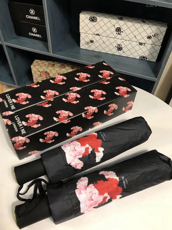 CHANEL香奈兒傘 年度巔峰之作 鮮花圖案 晴雨傘 防曬隔熱 防紫外線  zm1051