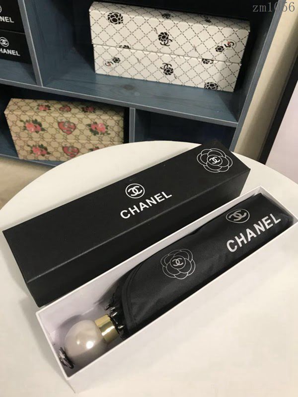 CHANEL香奈兒傘 火爆新款 山茶花搭配經典的香奈兒LOGO 珍珠球手柄 晴雨傘 防曬隔熱 防紫外線  zm1056