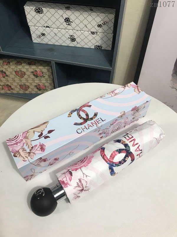 CHANEL香奈兒傘 亞太專櫃 最新款 山茶花全自動UV晴雨傘 自帶LED燈照明 防曬隔熱 防紫外線  zm1077