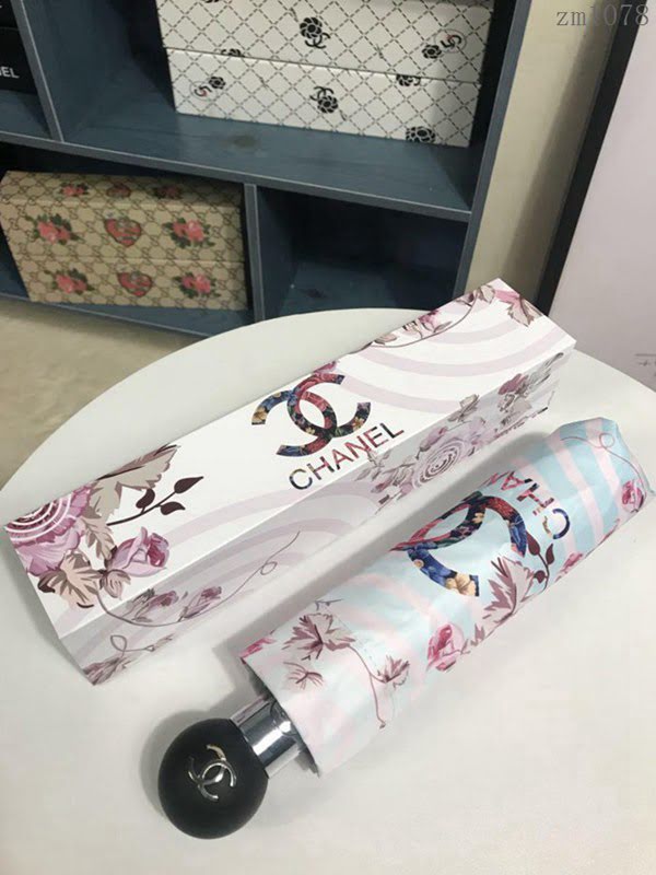 CHANEL香奈兒傘 亞太專櫃 最新款 山茶花全自動UV晴雨傘 自帶LED燈照明 防曬隔熱 防紫外線  zm1078