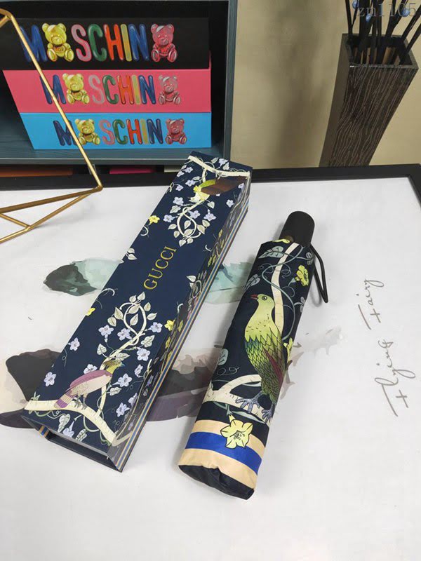 GUCCI古馳傘 專櫃夏季新款 全自動折疊晴雨傘 田園花卉圖案 全自動折疊晴雨傘 防曬隔熱 防紫外線  zm1105