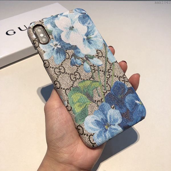 Gucci手機殼 Gucci手機套 熱賣款古馳GUCCI天竺葵手機殼 蘋果手機後套  mmk1043