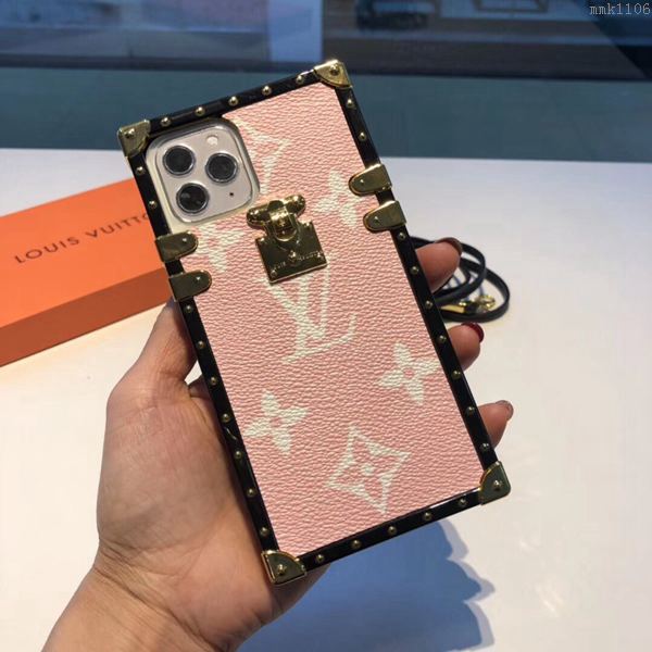 LV手機殼 LV手機套 LV走秀款 斜挎手機殼TPU防摔四角 配斜挎繩  mmk1106