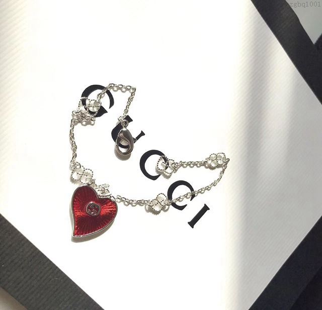 GUCCi飾品 古馳2019年早秋新款 紅心 字母手鏈 Gucci小桃心手鏈  zgbq1001