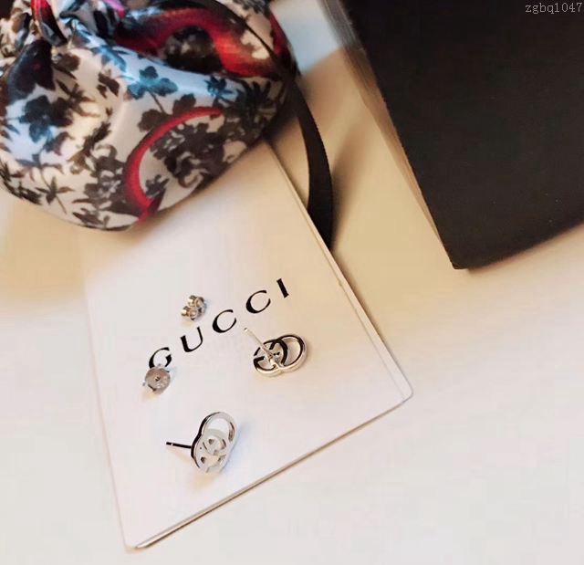 GUCCi飾品 古馳經典logo耳釘 Gucci純銀耳環  zgbq1047