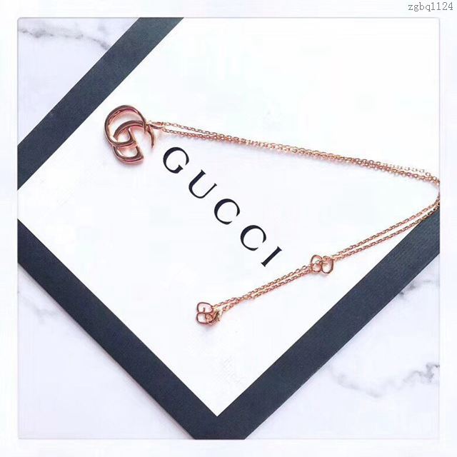 GUCCi飾品 古馳爆款雙G項鏈 Gucci雙G情侶套裝  zgbq1124