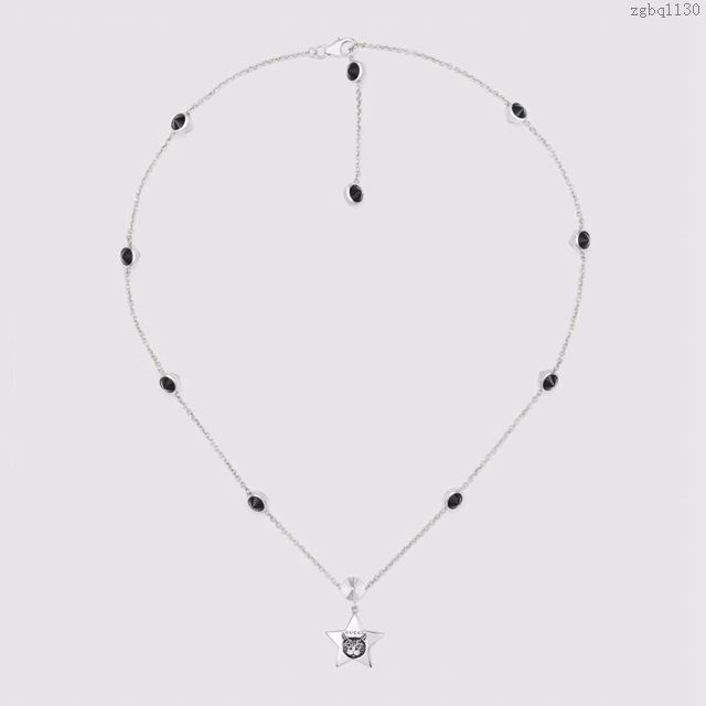 GUCCi飾品 古馳女手鏈 Gucci五角星黑耀石Beind for love 項鏈  zgbq1130