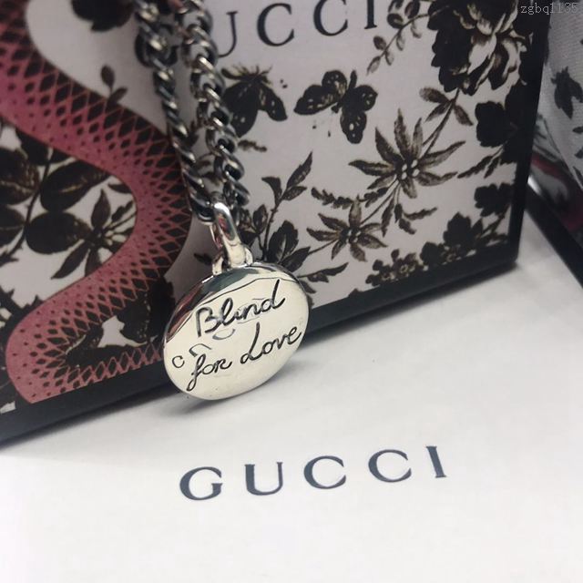 GUCCi飾品 古馳泰銀復古圓形牌吊墜  zgbq1135