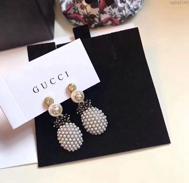 GUCCi飾品 古馳鳳梨耳夾 Gucci耳飾耳環  zgbq1140