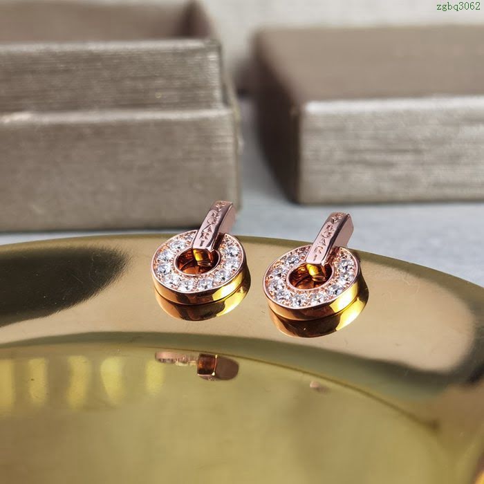 Bvlgari飾品 寶格麗新款滿鑽小耳釘  zgbq3062