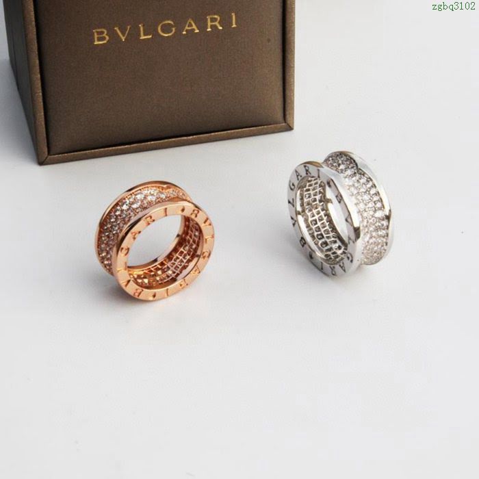 Bvlgari飾品 寶格麗小蠻腰戒指 鉑金玫瑰金  zgbq3102