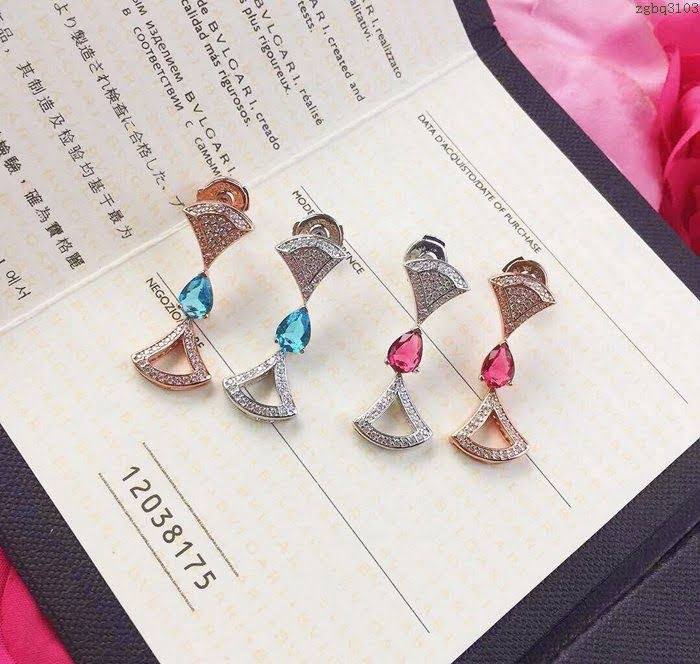 Bvlgari飾品 寶格麗2018新款彩寶耳釘  zgbq3103