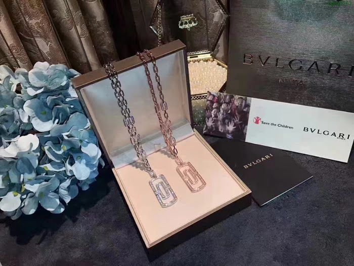 Bvlgari飾品 寶格麗亞金大號別針項鏈 情侶款  zgbq3163