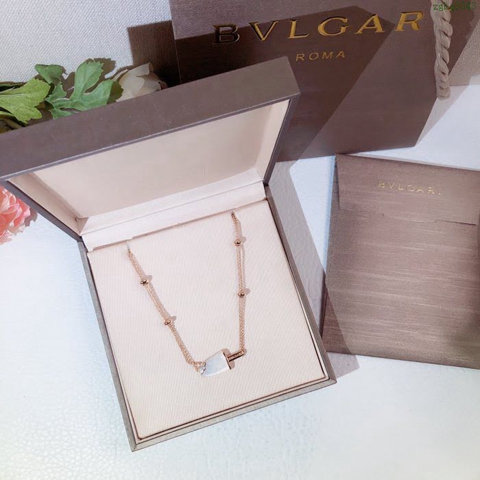 Bvlgari飾品 寶格麗雪糕項鏈 BVLGARI寶格麗最新霜淇淋項鏈 鑲嵌白貝母  zgbq3343