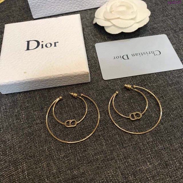 Dior飾品 迪奧經典熱銷款CD圓圈耳釘  zgd1027