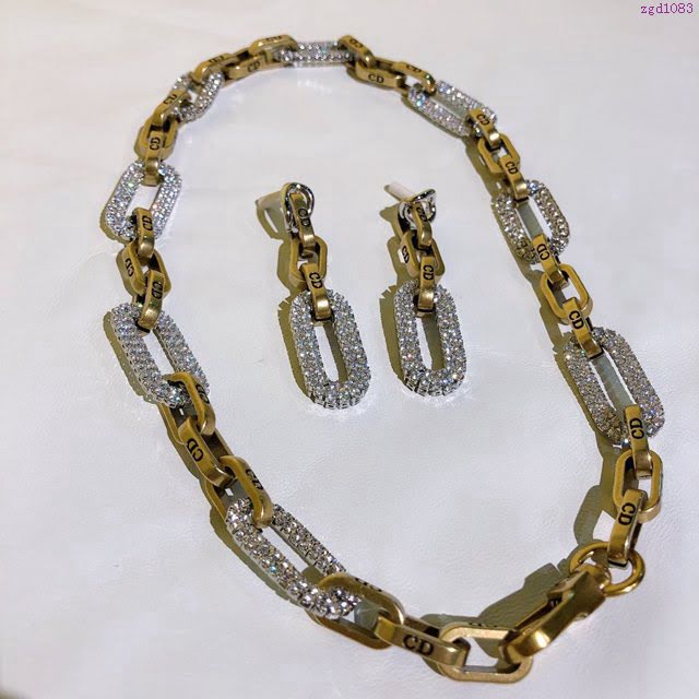 Dior飾品 迪奧經典熱銷款鏈條鑰匙項鏈 套裝 中古風系列  zgd1083