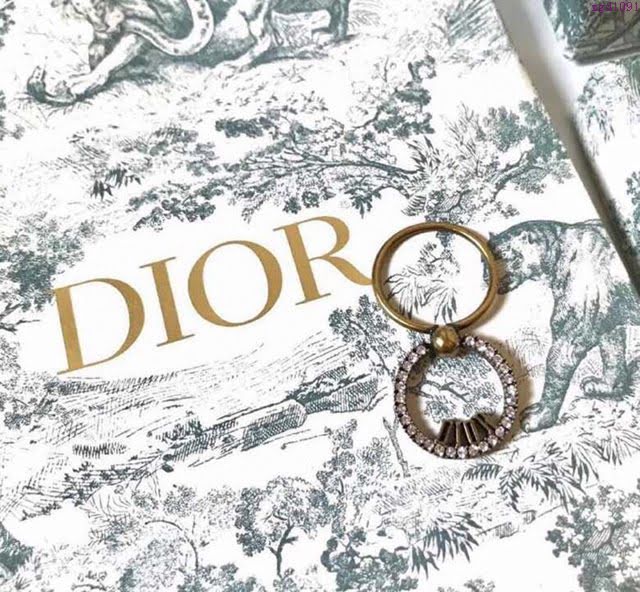 Dior飾品 迪奧經典熱銷款圓圈鏤空字母戒指  zgd1091