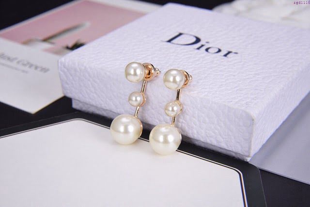 Dior飾品 迪奧經典熱銷款CD大小珍珠耳釘  zgd1116