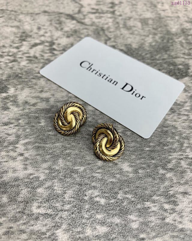 Dior飾品 迪奧經典熱銷款中古耳釘耳環  zgd1133