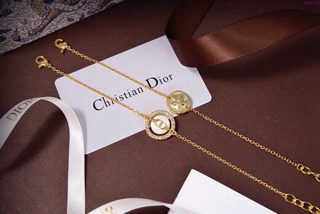 Dior飾品 迪奧經典熱銷款手鏈 迪奧CD雙套手鏈  zgd1140